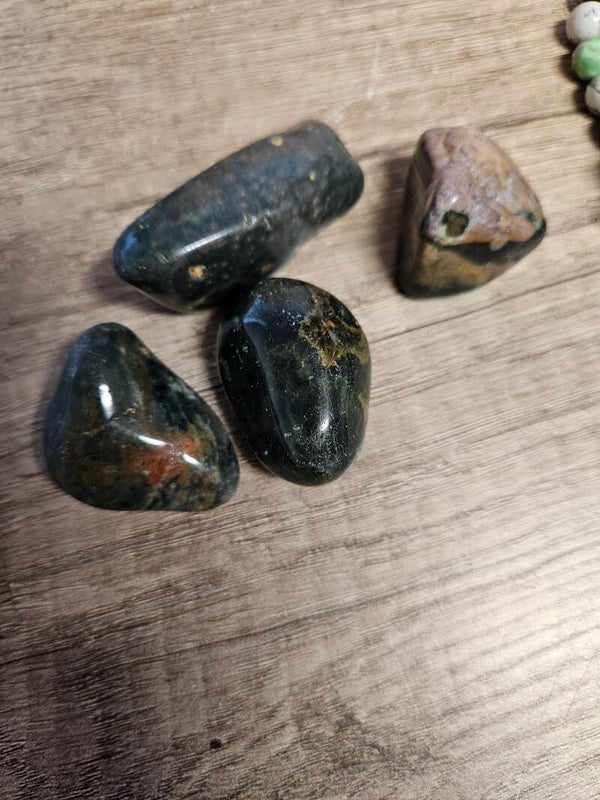 Oceaan jaspis knuffelstenen maat L