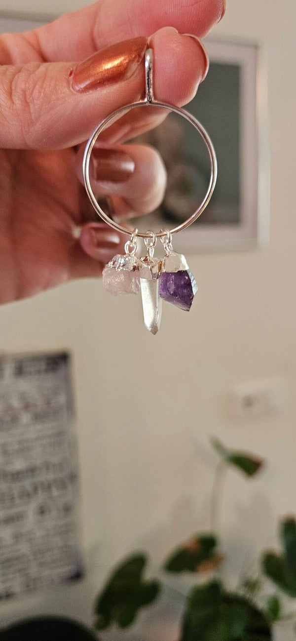 Verzilverde Gouden driehoek hangers