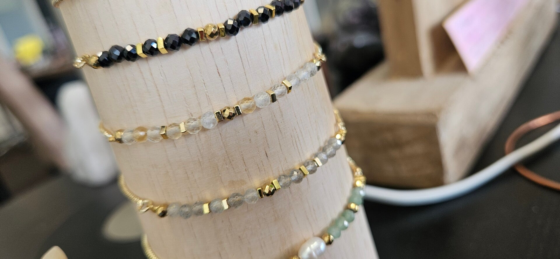 Vergulde, goldplated Citrien armband