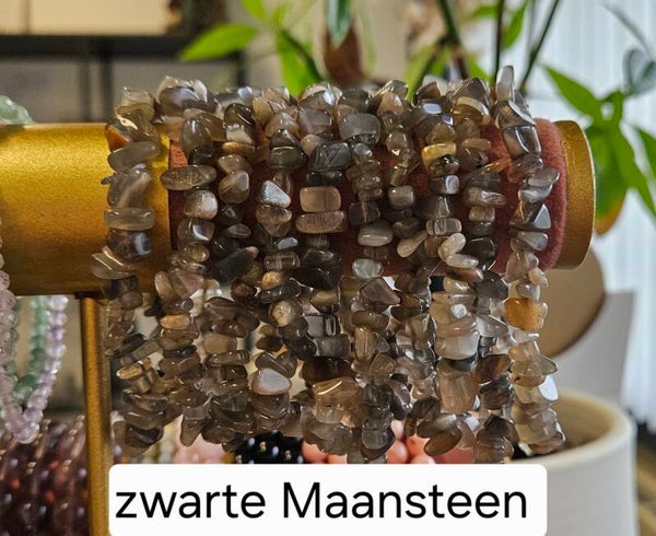 Zwarte Maansteen splitarmbanden