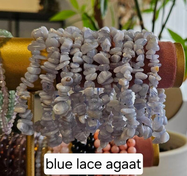 Blue lace agaat splitarmbanden