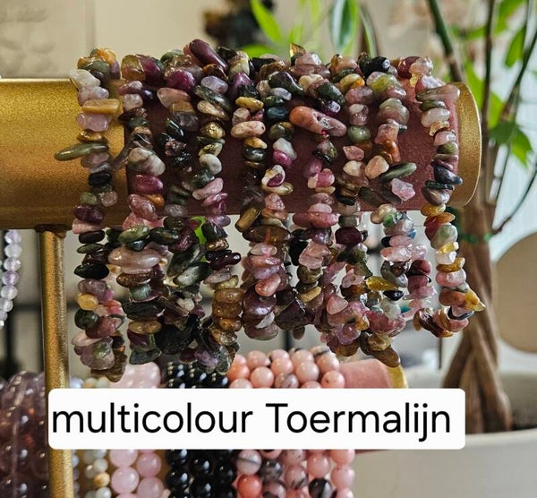 Multicolour Toermalijn splitarmbanden