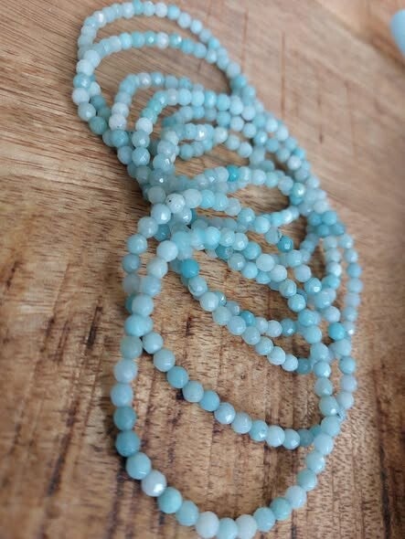 Amazoniet armbanden facet geslepen 4 mm