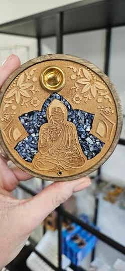 Sodaliet Buddha wierrookhouders met edelstenen diverse vaianten
