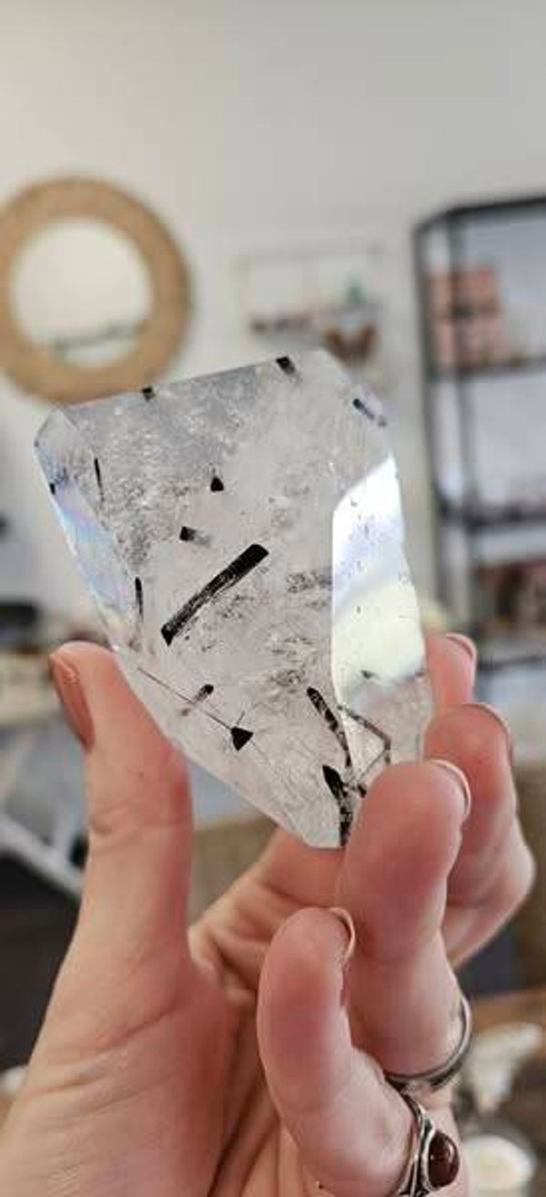 Toermalijn in kwarts freeform