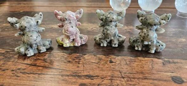 Kiwi jaspis en Sesame jaspis koeien