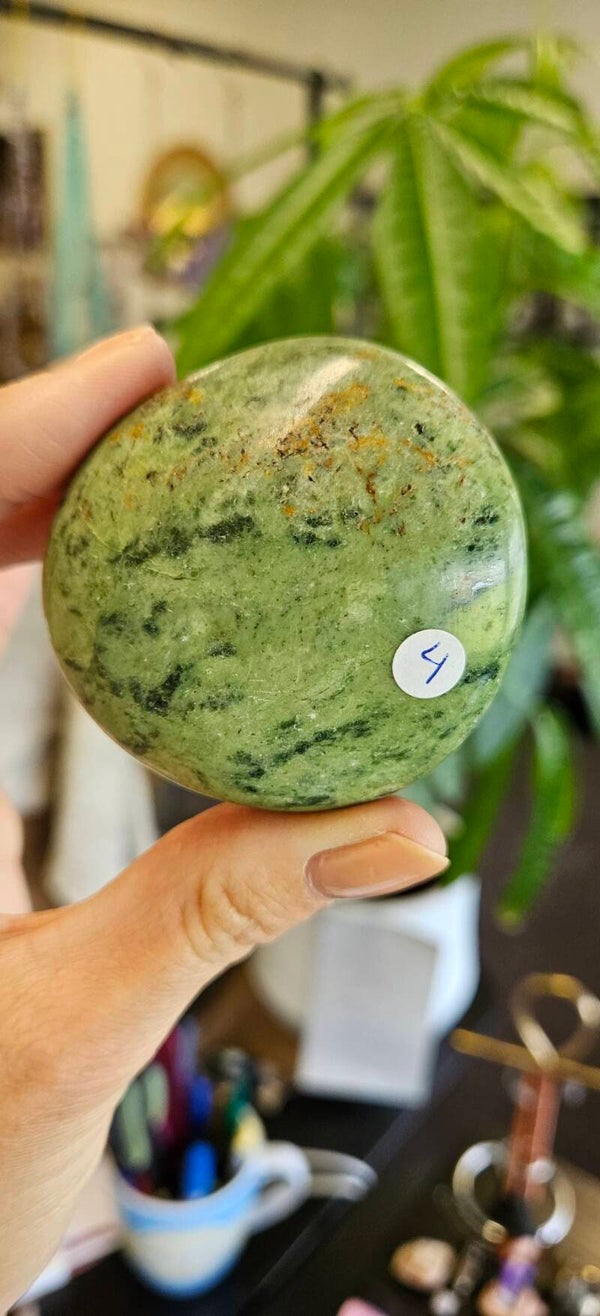 Chrysopraas handsteen