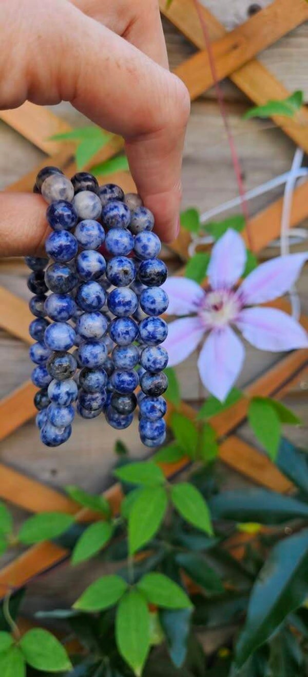 Blue Spot Jaspis armbanden 8 mm