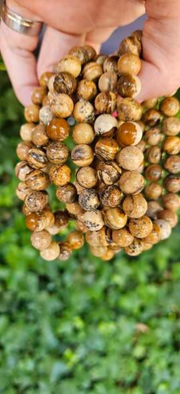 Landschapsjaspis armbanden 8 mm