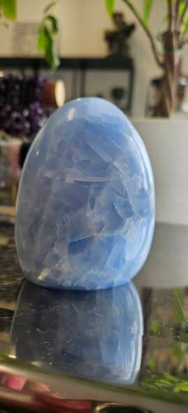 blauwe Calciet sculptuur