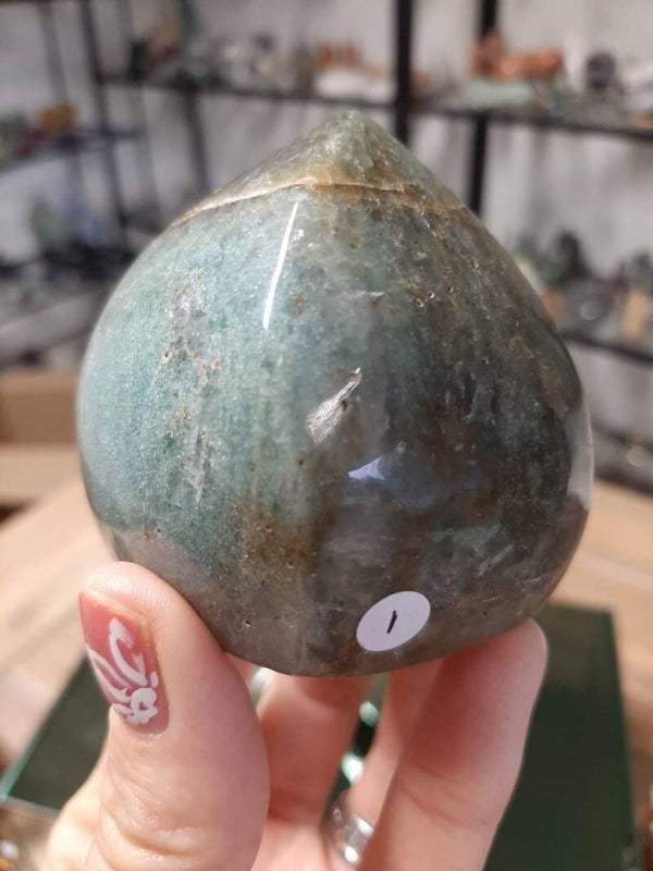 Blauwe aventurijn vlam 1