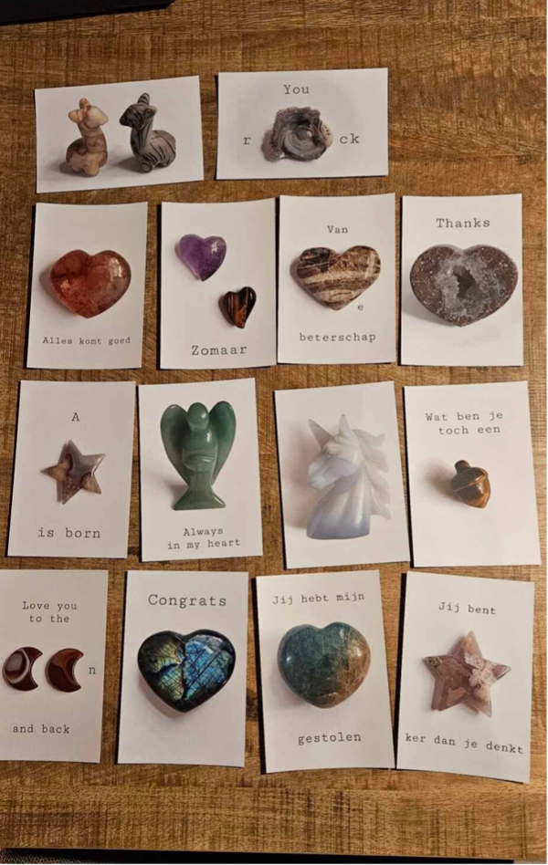 Edelsteenkaarten van Susie-Quotes diverse varianten