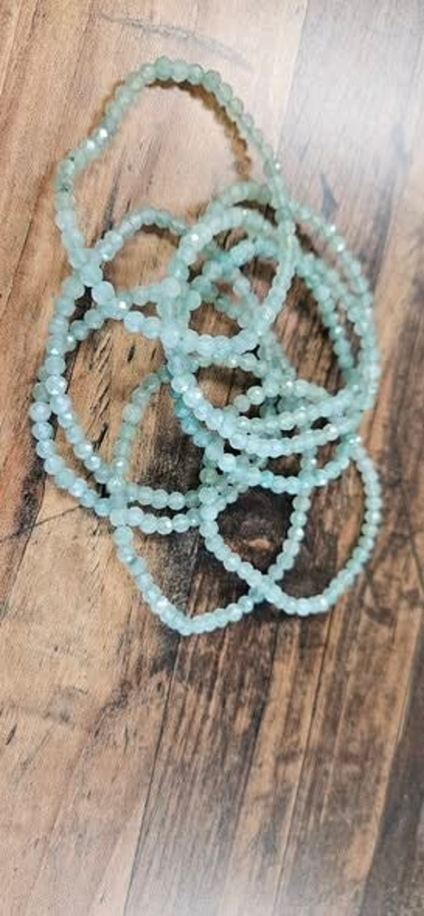 groene Aventurijn armbanden facet geslepen 4 mm