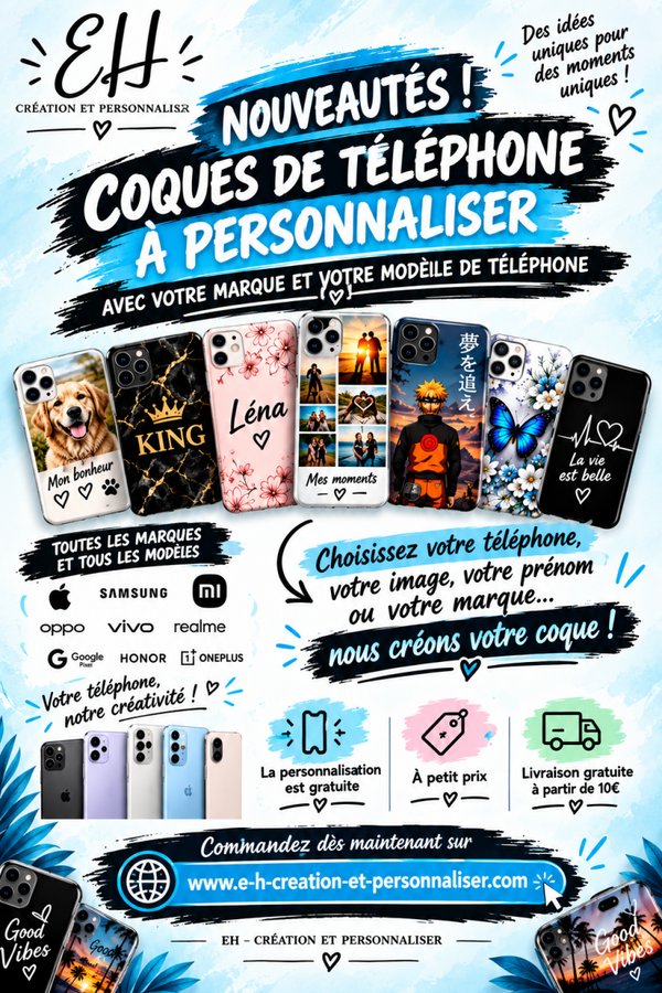 coque de telephone a personnaliser