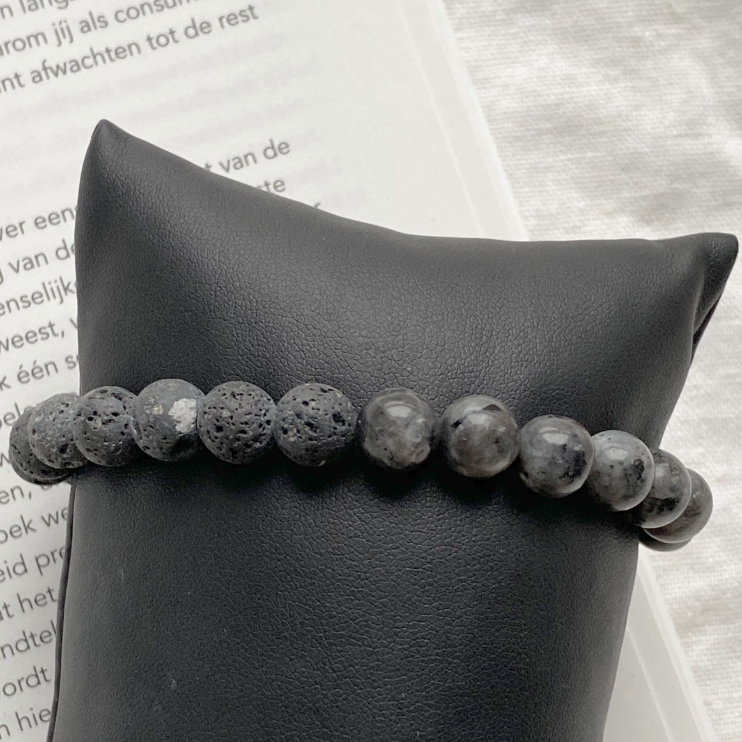 heren armband natuursteen