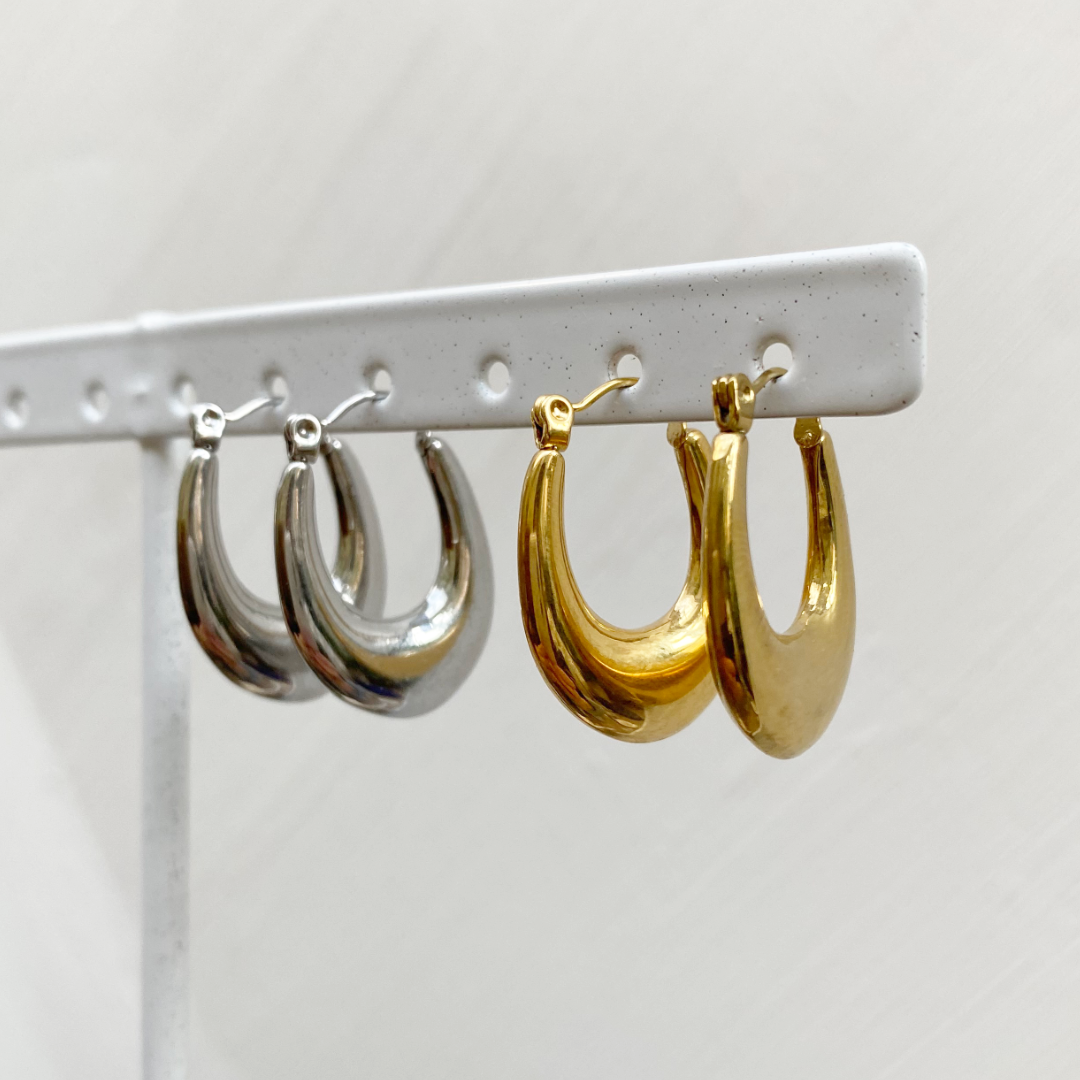 classy oval oorbellen