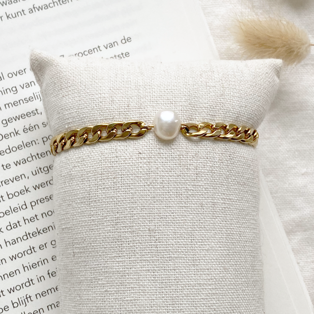 zoetwaterparel armband ziva