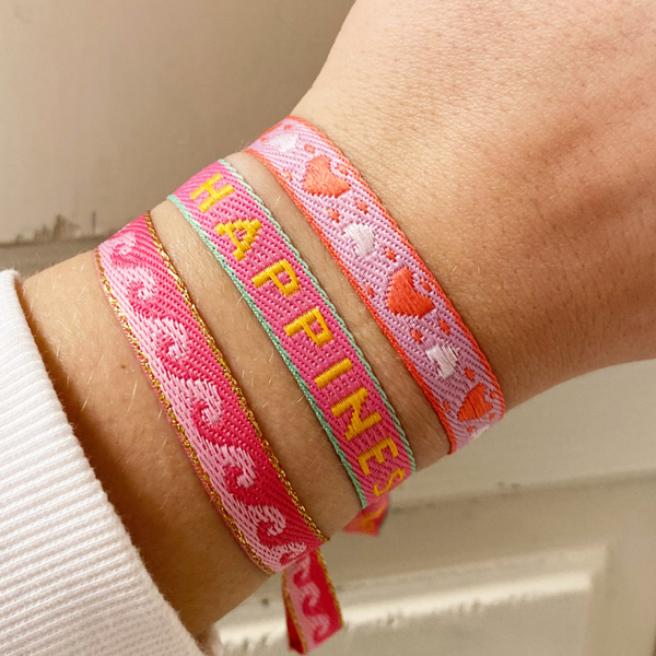 lint armbandjes | pink happiness