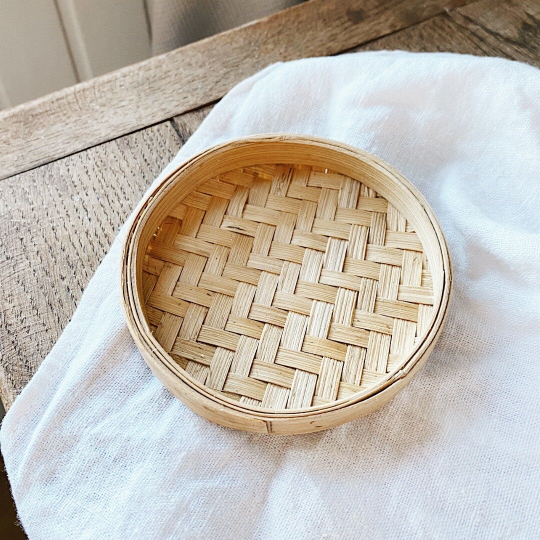 bamboe schaaltje plat naturel