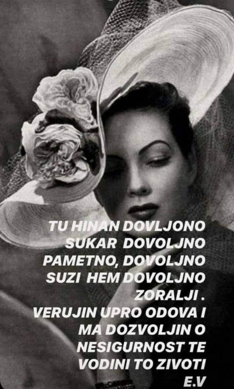tu hinan dovoljno Romane citatija