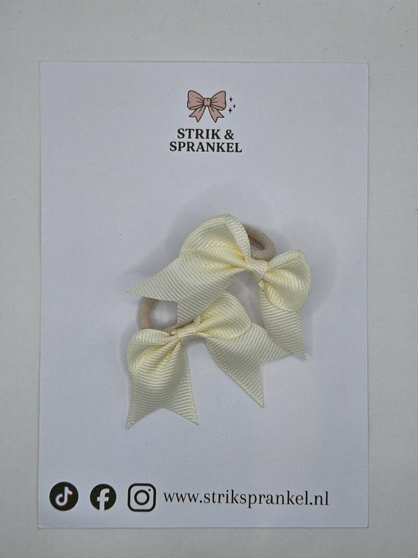 Haarelastiek witte strik