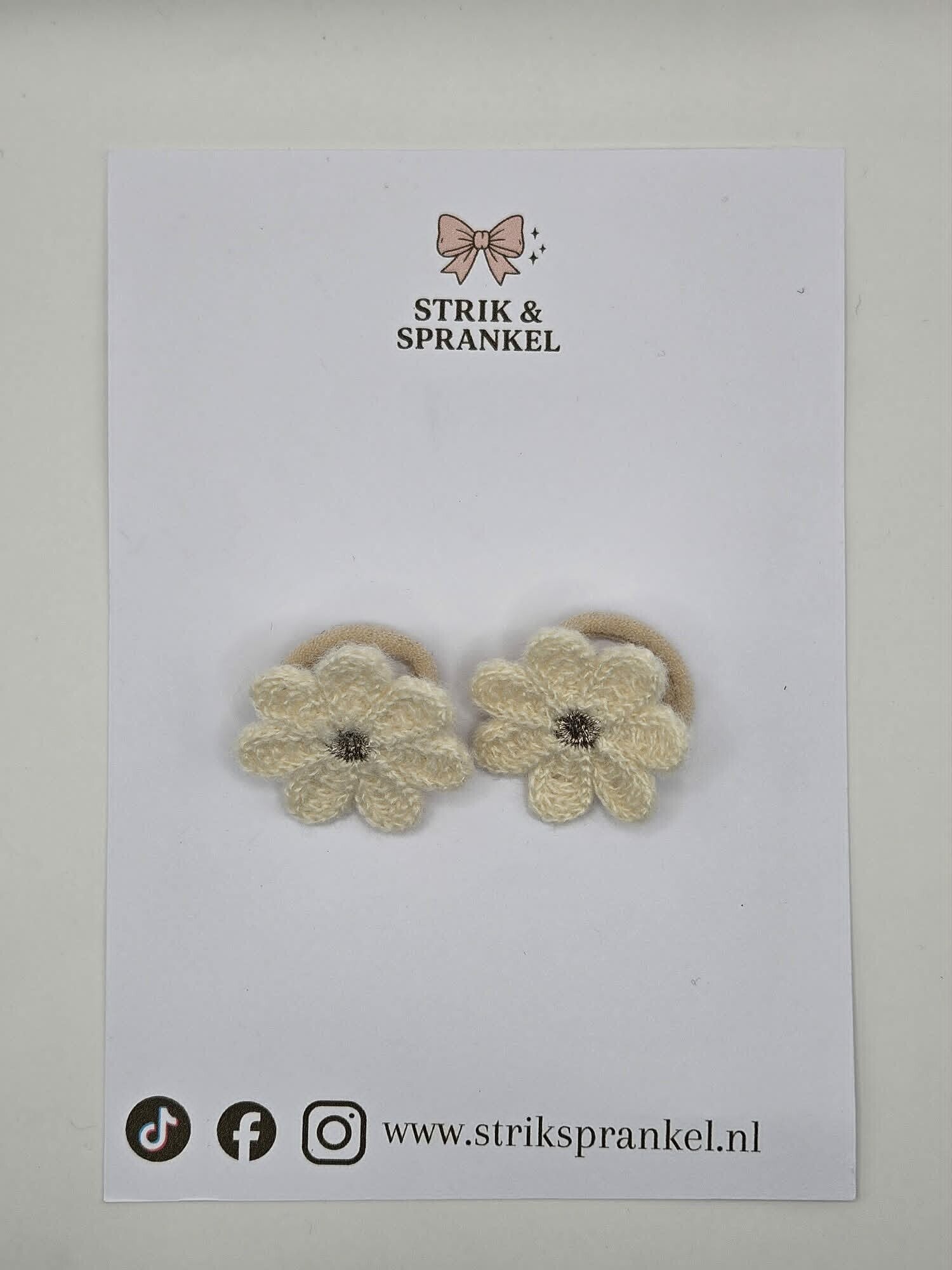 Haarelastiek Teddy wit