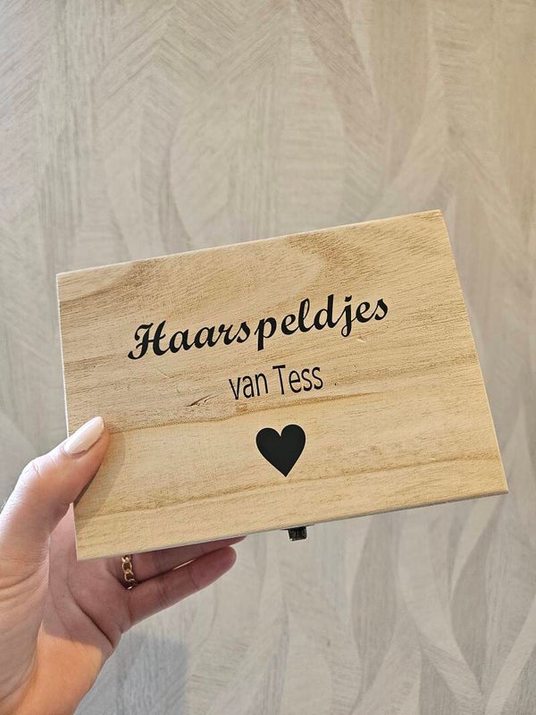 Haarspeld doosje gepersonaliseerd