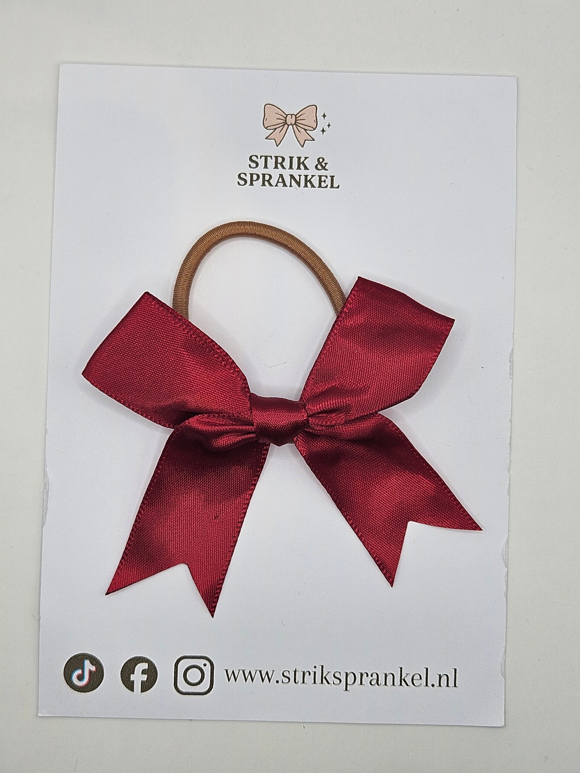 Haarelastiek strik rood