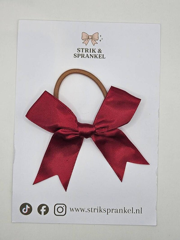 Haarelastiek strik rood