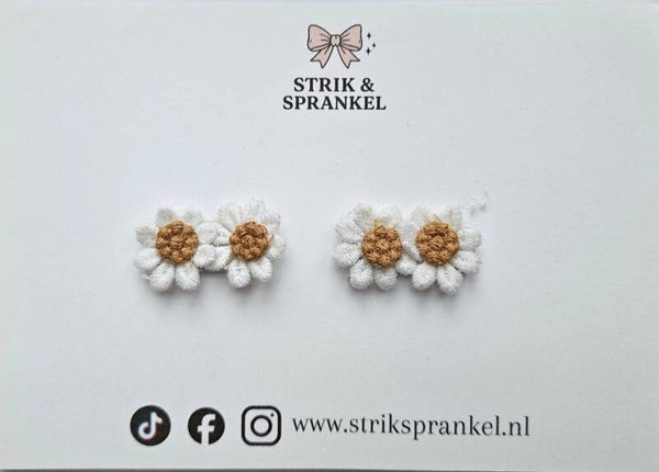 Antislip speldje wit met gele bloemetjes