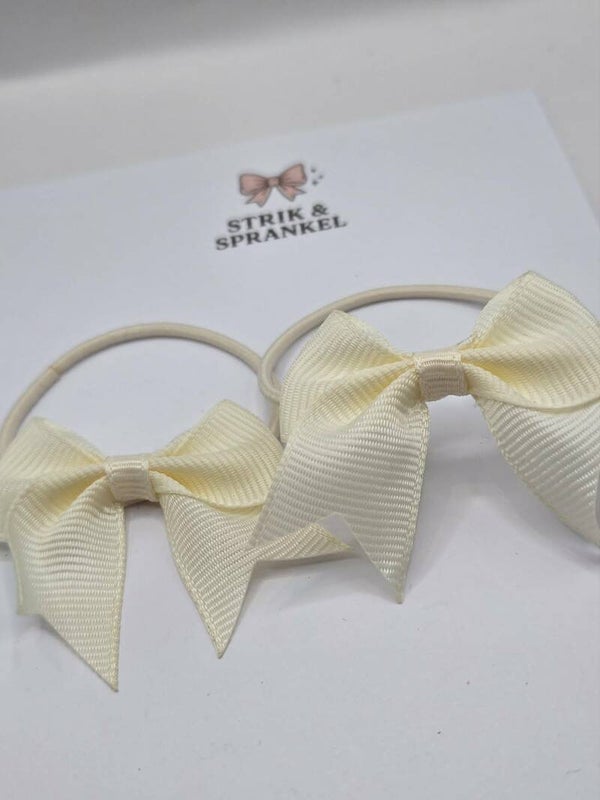 Haarelastiek witte strik