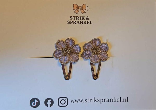 Haarspeldje paar goud glimmend