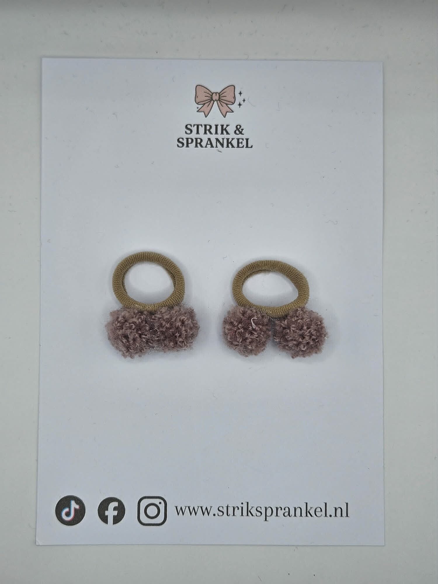 Haarelastiek pluche bruin
