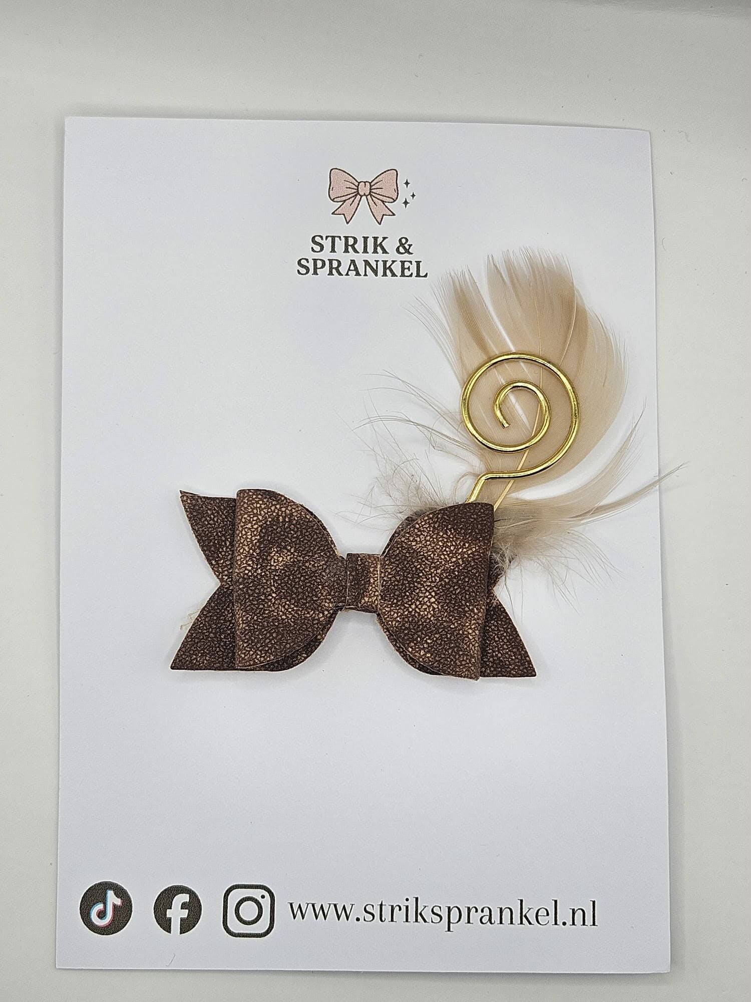Sinterklaas strik bruin gevlekt