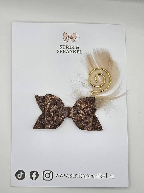 Sinterklaas strik bruin gevlekt