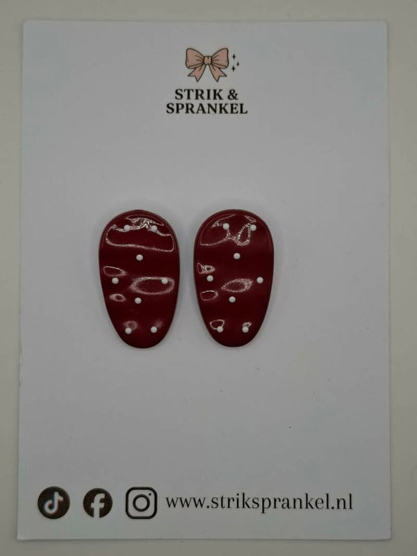 Alligator speldje polkadot rood