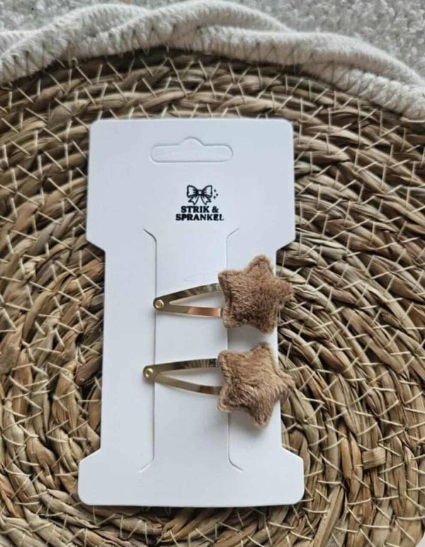 Haarspeldje sterretjes pluche