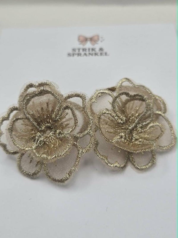 Haarelastiek golden Flower