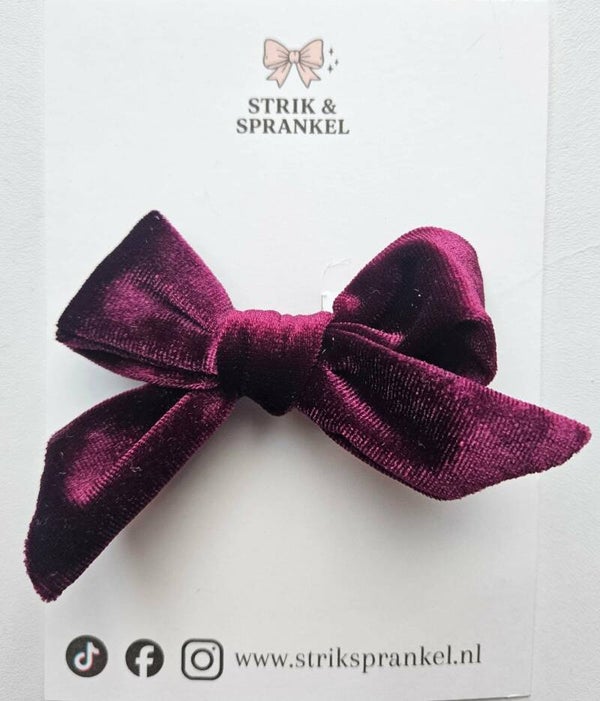 Haarspeld strik rood