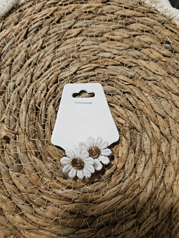 Haarelastiekje bloem met goud