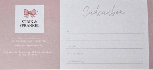 Cadeaubon 15,00 euro