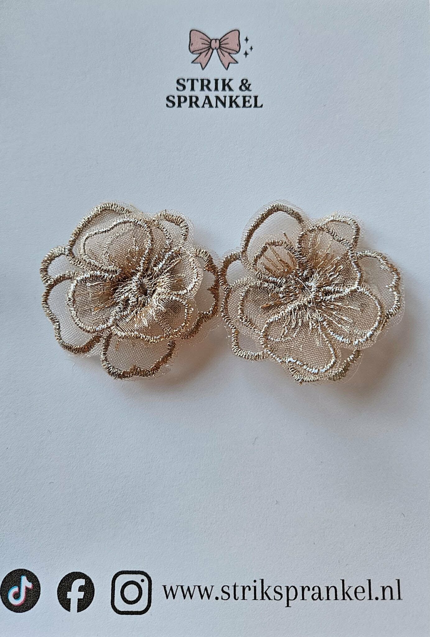 Antslip speldje gouden bloem