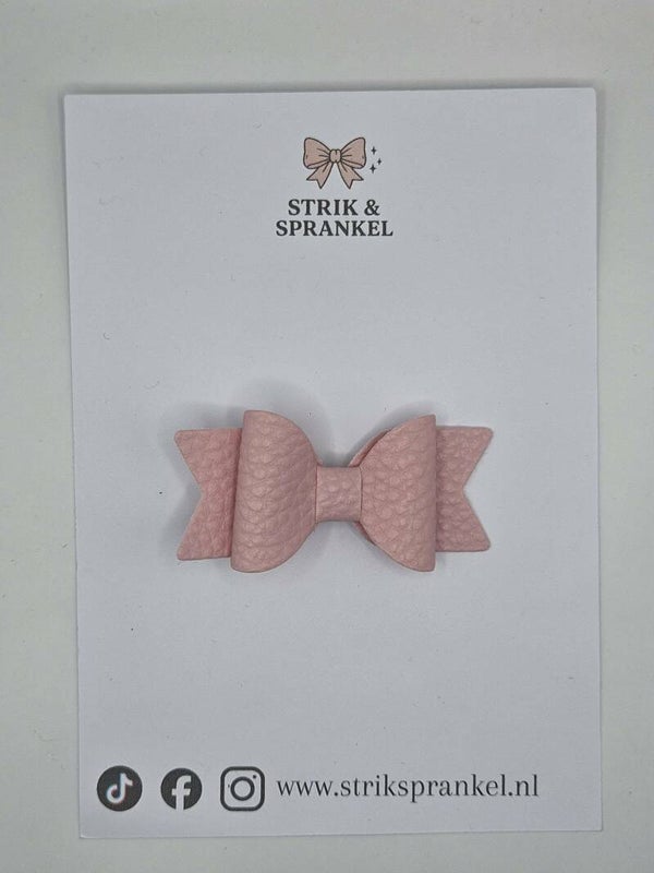 Alligator speldje strik roze