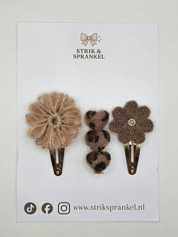 Haarspeldjes setje brown autum