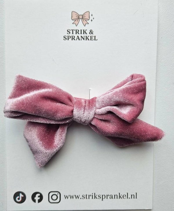 Haarspeld strik roze