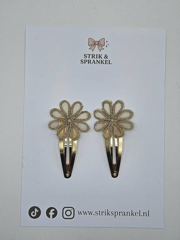 Haarspeldje Golden Flower