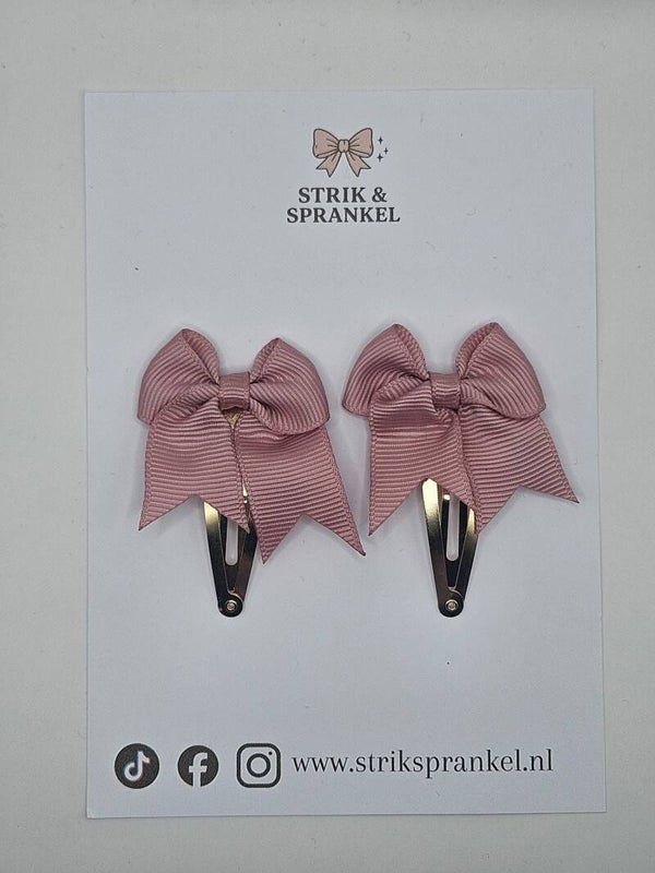 Haarspeld strik roze