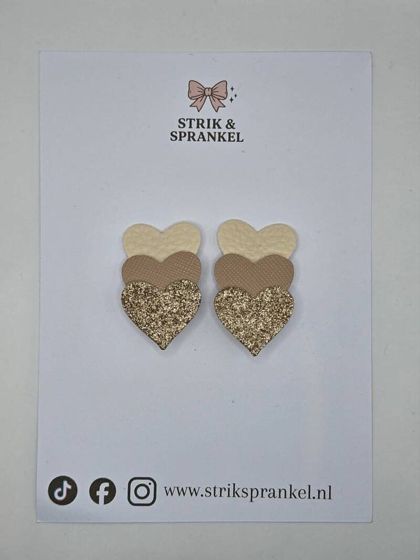 Alligator speldje beige tinten