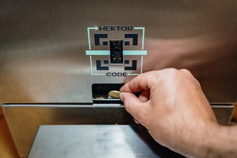Detailaufnahme Retourgeld Pfandautomat