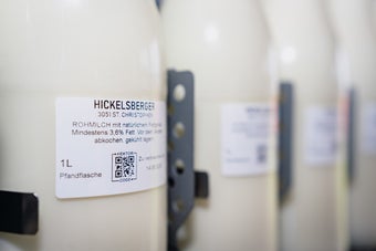 Foto Beispiel Leergebinde mit fortlaufendem QR-Code